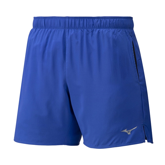 Blue Mizuno Core 5.5 Running Men's Shorts | AFU-178943