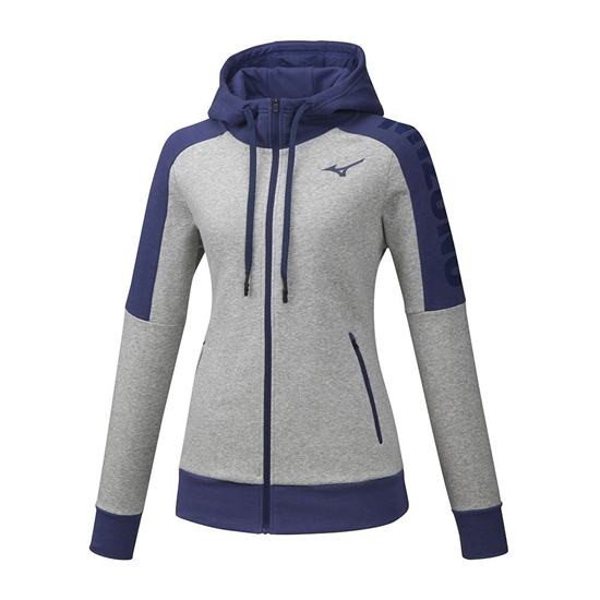 Grey Mizuno Heritage Zip Women's Hoodie | KGU-436820