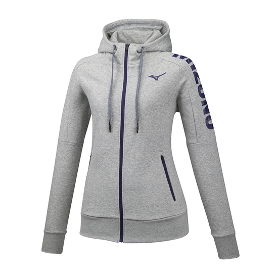 Grey Mizuno Heritage Zip Women's Hoodie | YZP-573968