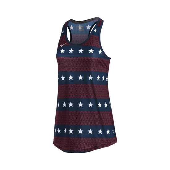 Red / Blue Mizuno Printable Women's Tank Tops | KDQ-786194